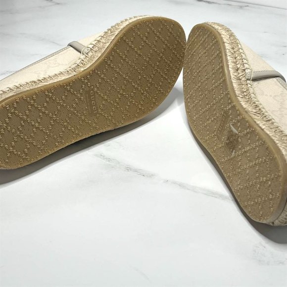 💛SOLD🖤 Gucci GG Monogram Canvas Espadrilles Beige - Picture 7 of 7